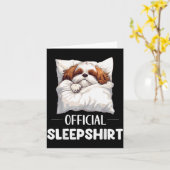 Shih Tzu Sleepshirt Cute Dog Lover Pajama Sleepwea Kaart (Gele Bloem)
