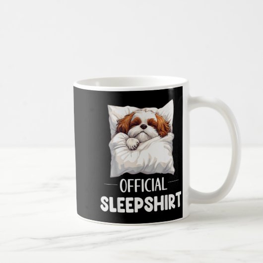 Shih Tzu Sleepshirt Cute Dog Lover Pajama Sleepwea Koffiemok (Rechts)