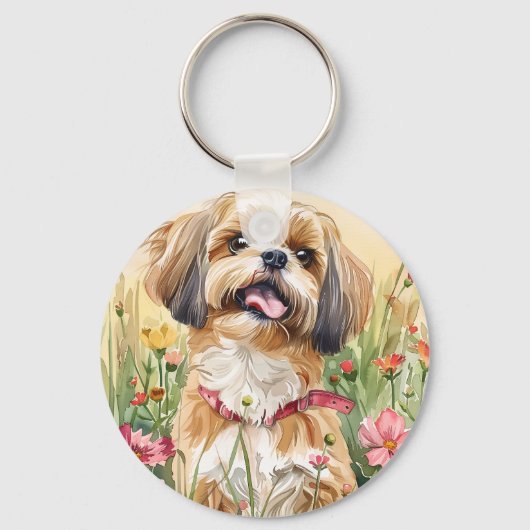 Shih Tzu Sleutelhanger - Schattigee Sleutelhanger (Voorkant)