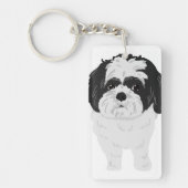 Shih-Tzu Sleutelhanger voor en Butt (Voorkant)