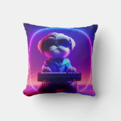 Shih Tzu speelt piano Kussen (Voorkant)