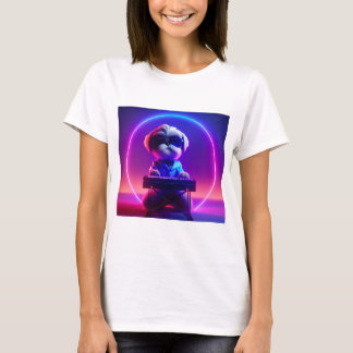Shih Tzu speelt piano T-shirt