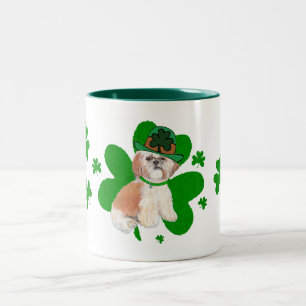 Shih Tzu St. Patrick's Dag Tweekleurige Koffiemok