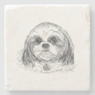 Shih Tzu Stenen Onderzetter