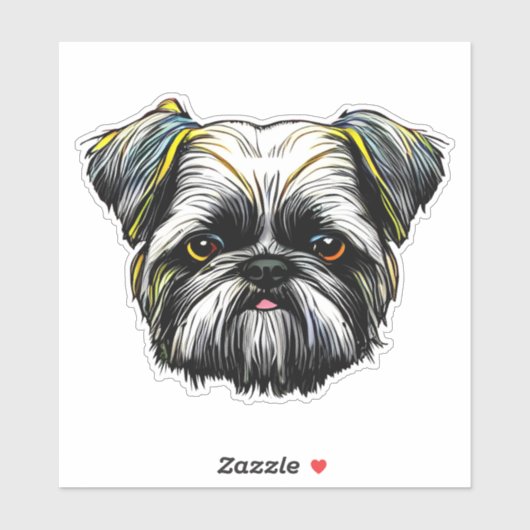 Shih Tzu Sticker (Vel)