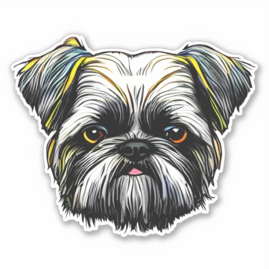 Shih Tzu Sticker (Voorkant)