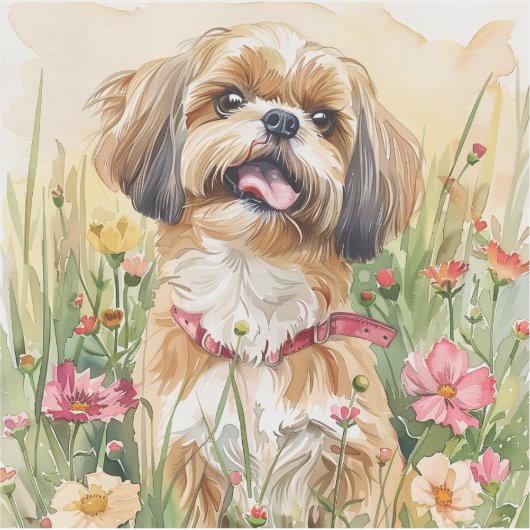 Shih Tzu Sticker – Schattigee Sticker (Voorkant)