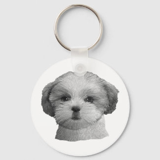 Shih Tzu - Stijlvol Afbeelding - Voeg je eigen tek Sleutelhanger