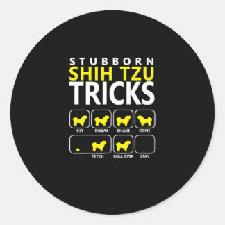 Shih Tzu | Stubborn Shih Tzu Tricks Ronde Sticker