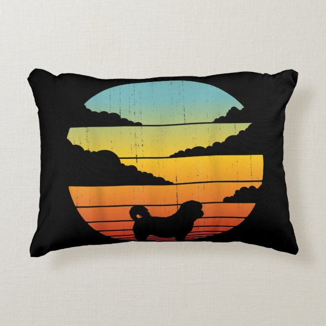 Shih Tzu Style 60s 70s Mannen Vrouwencadeaus Accent Kussen (Voorkant)