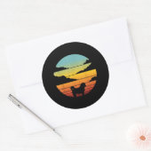 Shih Tzu Style 60s 70s Mannen Vrouwencadeaus Ronde Sticker (Envelop)