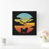 Shih Tzu Style 60s 70s Mannen Vrouwencadeaus Vierkante Klok (Huis)