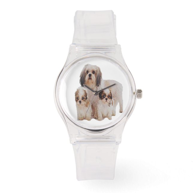 Shih-tzu-t-shirts Horloge (Voorkant)