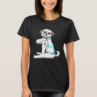 Shih Tzu Tattoos Ik hou van Mam Zittende Moederdag T-shirt