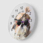 Shih Tzu Te Cool voor jou Zonnebril Foto Grote Klok (Hoek)