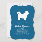 Shih Tzu Teddy Bear Dog Baby shower Blue Boy Kaart (Voorkant)