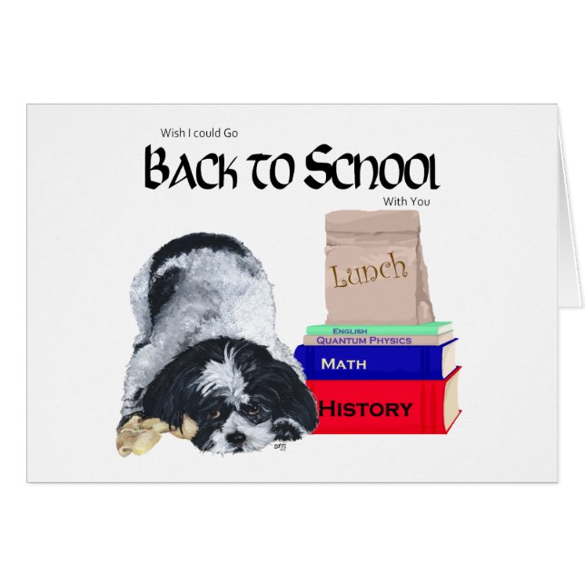Shih Tzu Terug naar School (Voorkant Horizontaal)