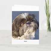 Shih Tzu Thinking of You Wenskaart - Verse Kaart (Achterkant)