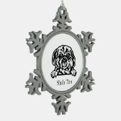 Shih Tzu Tin Sneeuwvlok Ornament (Links)