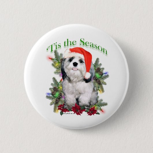 Shih Tzu 'Tis het Seizoen - Button (Voorkant)