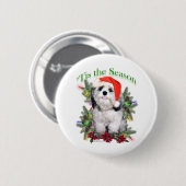 Shih Tzu 'Tis het Seizoen - Button (Voorkant /achterkant)