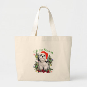 Shih Tzu 'Tis het seizoen Grote Tote Bag