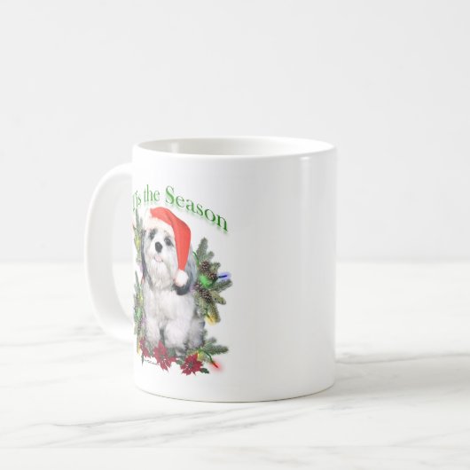 Shih Tzu 'Tis het seizoen Koffiemok (Voorkant links)