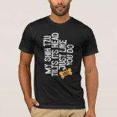 Shih tzu Tlits hoofd net als jij T-shirt (Voorkant)