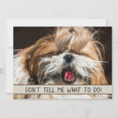 Shih tzu tongue grappig Vertel me niet wat ik moet (Voorkant)