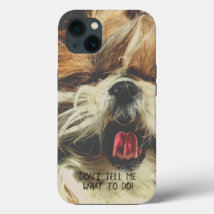 Shih tzu tongue grappig Vertel me niet wat ik moet Case-Mate iPhone Case