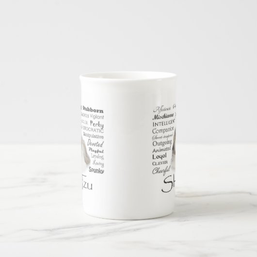 Shih Tzu Traits Bone China Mok (Voorkant)