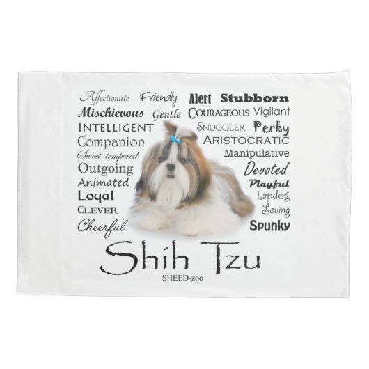 Shih Tzu Traits Kussensloop (Achterkant)