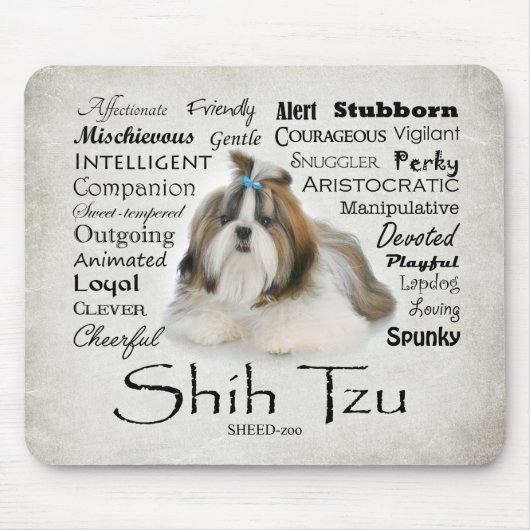 Shih Tzu Traits Mousepad Muismat (Voorkant)
