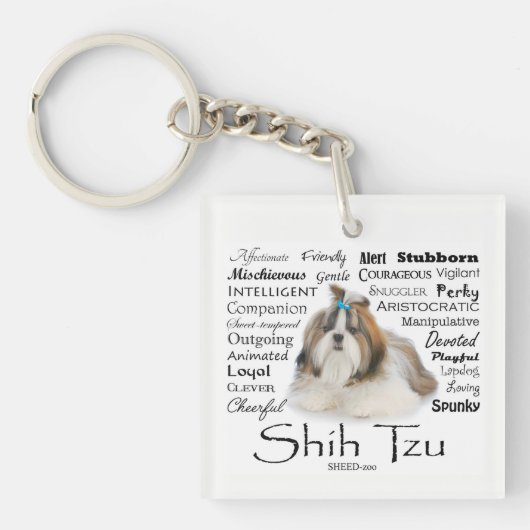 Shih Tzu Traits Sleutelhanger (Voorkant)
