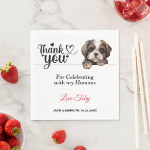 Shih Tzu Trouwdag Dank Je Wel Servet