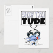 Shih Tzu Tude Briefkaart (Voorkant / Achterkant)