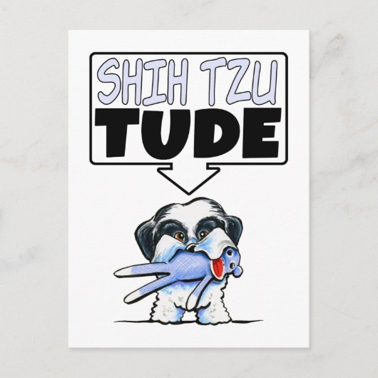Shih Tzu Tude Briefkaart (Voorkant)