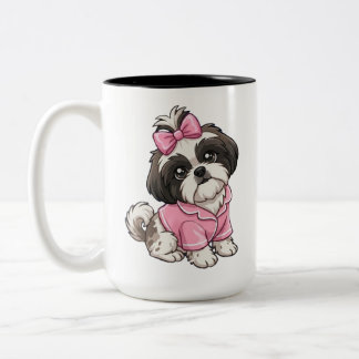  Shih Tzu  Tweekleurige Koffiemok