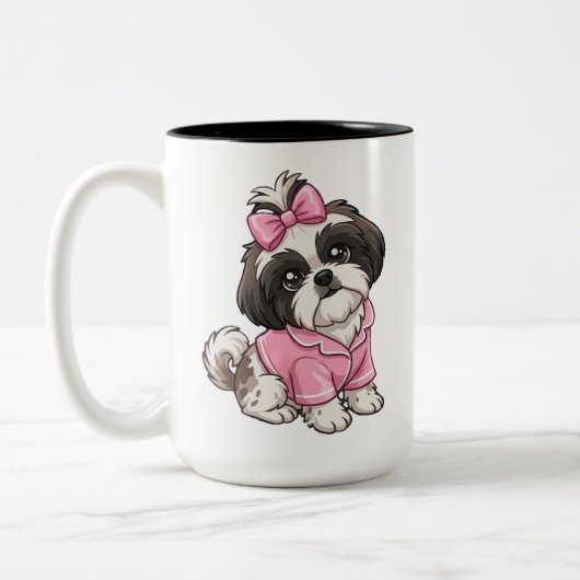 Shih Tzu  Tweekleurige Koffiemok (Links)