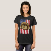 Shih Tzu Usa Flag T-shirt (Voorkant volledig)