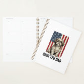 Shih Tzu Vader Patriottisch Vintage Hond Shirt Ont Planner (Display)