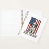 Shih Tzu Vader Patriottische Vlag Vintage Hond Shi Planner (Display)