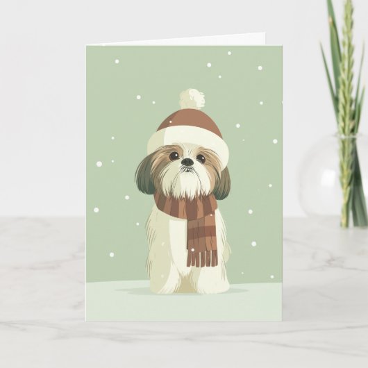 Shih Tzu Vakantiegroet Kaart (Voorkant)