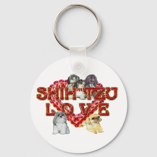 Shih Tzu Valentijn Sleutelhanger (Voorkant)
