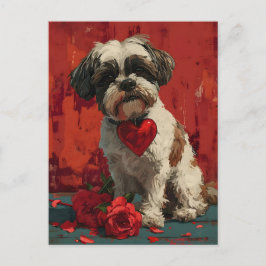 Shih tzu  Valentijnsdag Briefkaart