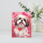 Shih Tzu Valentijnsdag Briefkaart (Staand voorkant)