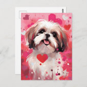 Shih Tzu Valentijnsdag Briefkaart (Voorkant / Achterkant)