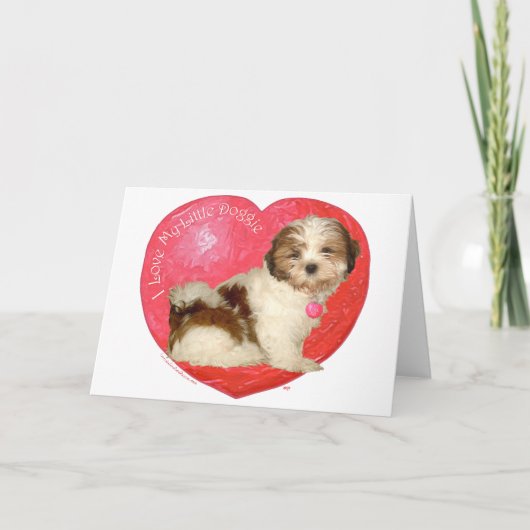 Shih Tzu Valentijnsdag Feestdagen Kaart (Voorkant)