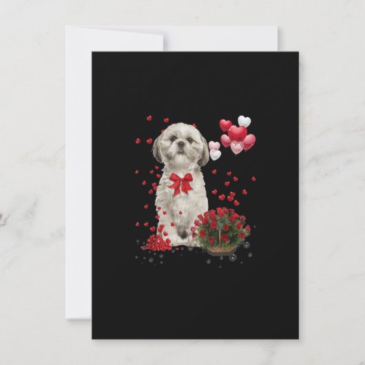 Shih Tzu Valentijnsdag Funny Dog Lover Happy Vale Kaart (Voorkant)