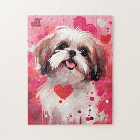 Shih Tzu Valentijnsdag Legpuzzel (Verticaal)